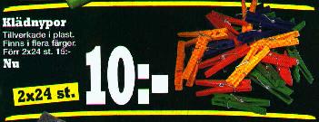 Klädnypor i massor!