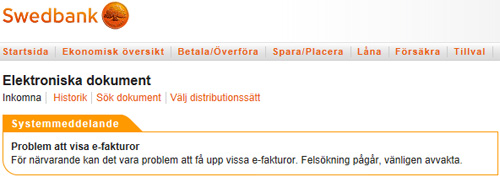 Systemfel - var god dröj!